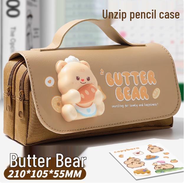 

2025 Багатошаровий пенал з капібарою, стійкий до плям, для учнів початкової школи