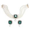 Moderne Kunst Geïnspireerd Meerlaags Imitatie Parels Ketting En Luxe Bijpassende Studs Oorbellen Accessoireset