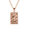 Cazador Tarot Cards Necklace The Star World Fortune SUN Moon Tarot Neck Chain Stainless Steel Vintage Punk Jewelry for Women Men