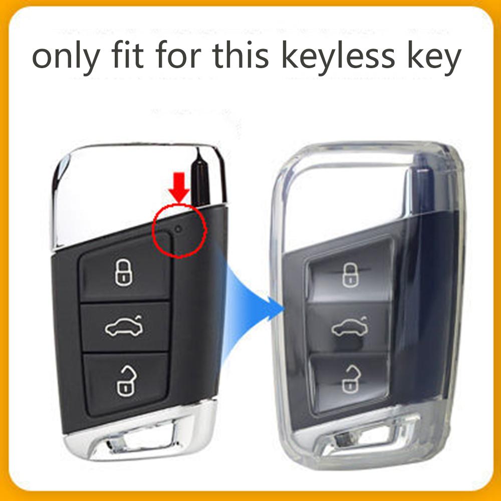 Etui ochronne dla VW Passat B8 Magotan Taos dla Skoda Fabia Superb A7 Kodiaq Seat Ateca Kluczyk inteligentny bezkluczykowy Pokrowiec Przezroczysty TPU