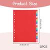 A-Z Dividers for 3 Ring Binder 21 Tab Plastic Binder Dividers with Tabs Multicolor Binder Tab Dividers Alphabet Index Divider for 2/3/4/11 Ring
