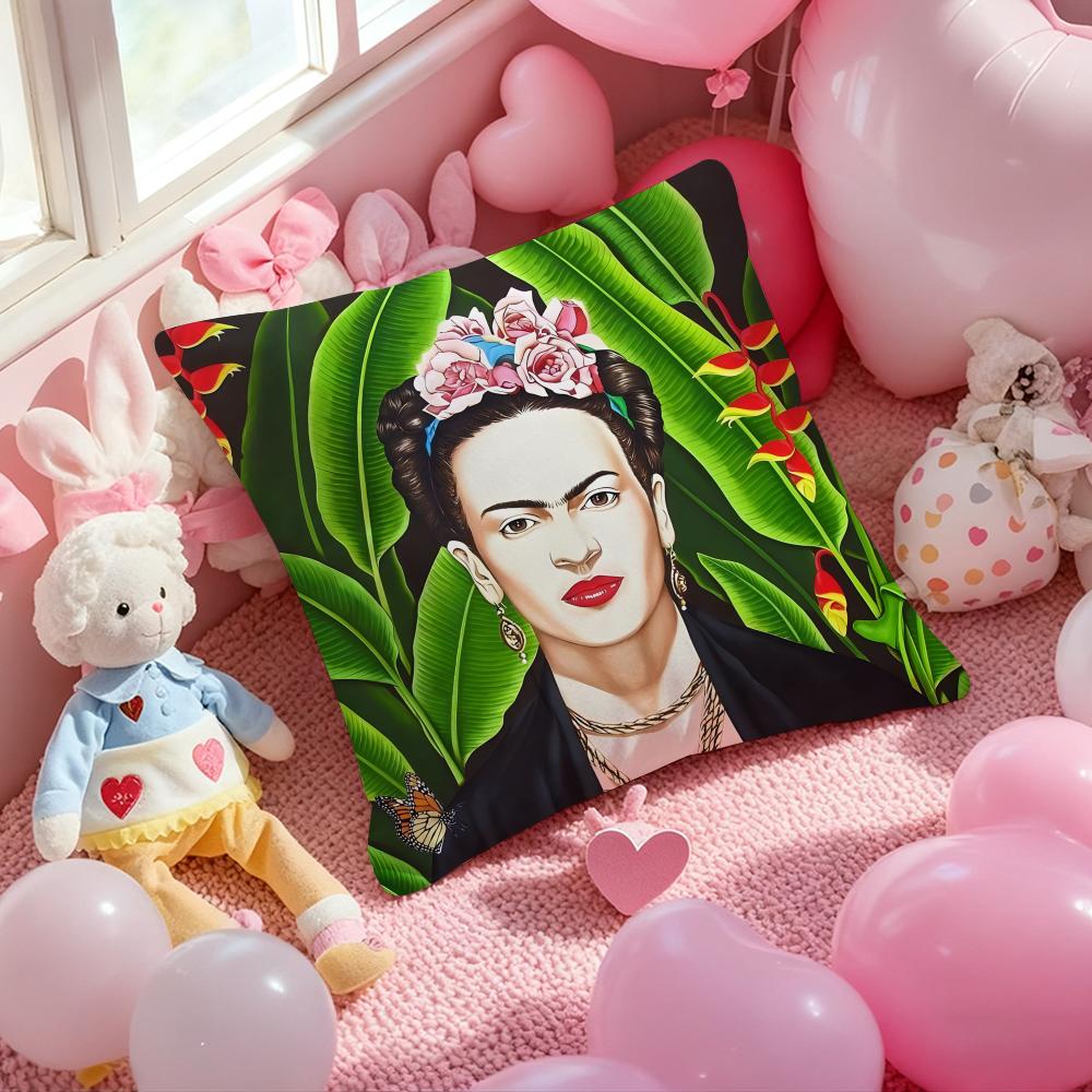 ART Frida KahloS Cushion Cover Pattern Printed Pillowcase for Living Room Sofa Cushion Cover & Bedroom Decor