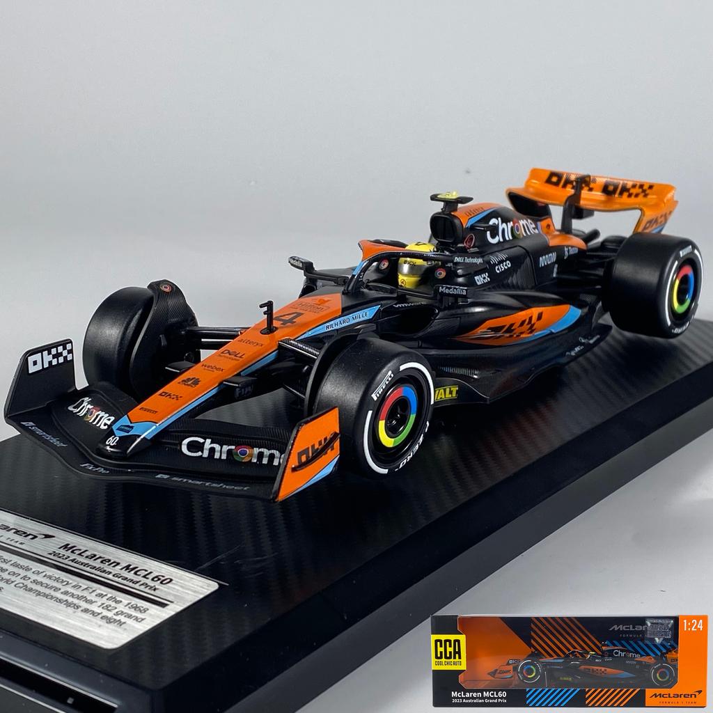 1:24 Mclaren MCL60 2023 4# Lando Norris P2 British GP F1 #81 Oscar Piastri Alloy Diecast Model Car Trendy Toy Collect Ornaments