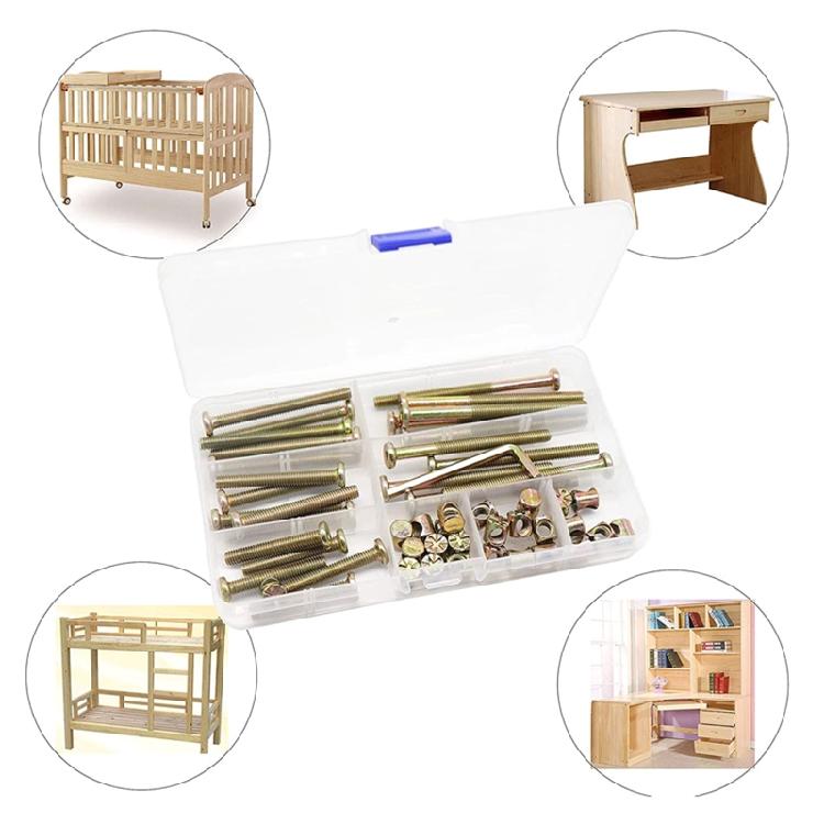 Sechskant-Schrauben mit Zylinderkopf und Zylinderkopfschrauben-Sortiment-Kit für Betten, Kopfteile, Stühle