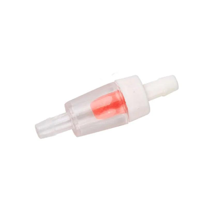 

5pcs White Red Aquarium Air Pump Check Valve Fish Tank One Way Non-Return Check Valve Aquarium Co2 System Air Pump length 4.2cm