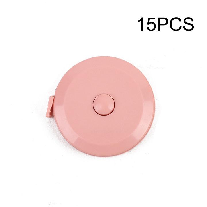 1PC/15PCS 1.5m Small Tape Measure Portable Student Soft Leather Three Measurement Clothes Automatic Recycling