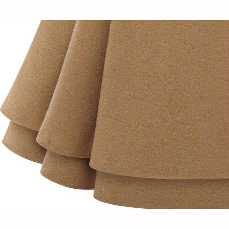 Winter Long Wool Coats Women Streetwear Double Breasted Collar Woolen Collar Lace Up Pleated Ruffle Jackets