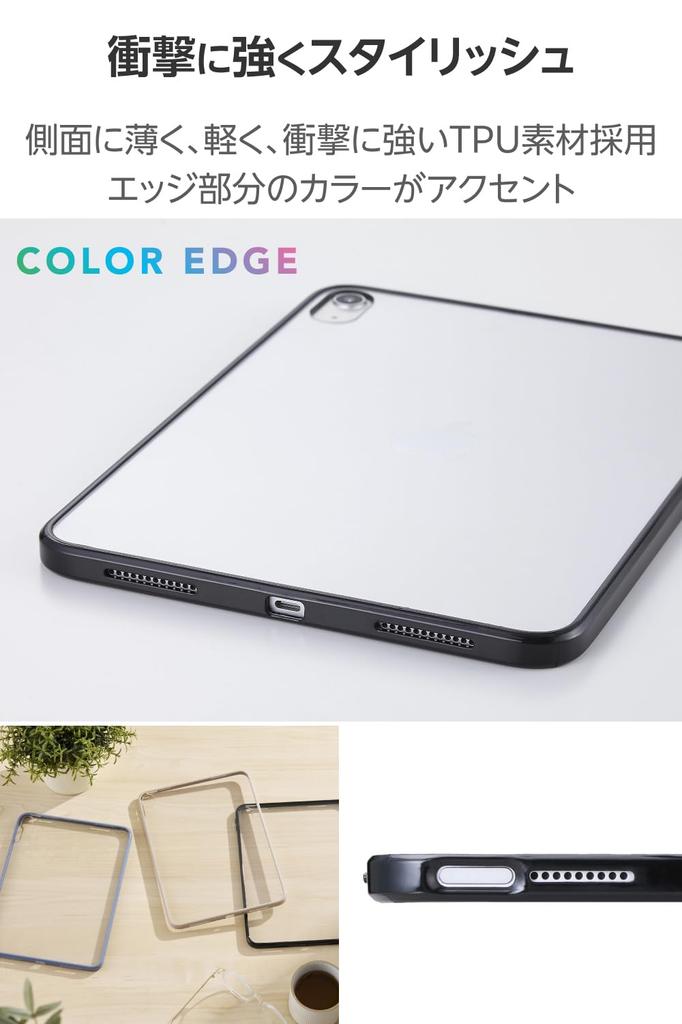 Elecom IPad A16 Case Cover 10th with Clear Polycarbonate Back and TPU (11th Generation, 11-inch, 2025) (10.9-inch, Generation, 2022) Sides,