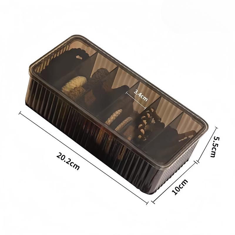 

A Transparent Large-capacity Children s Hair Clip Storage Box with Dust-proof Compartments Translucent grey