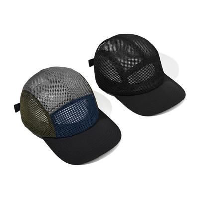 Modische Retro-Mesh-Baseballkappe 5-Panel Flachschirm-Sonnenhut Kappe Atmungsaktiv Verstellbar Schnelltrocknend Hut Unisex