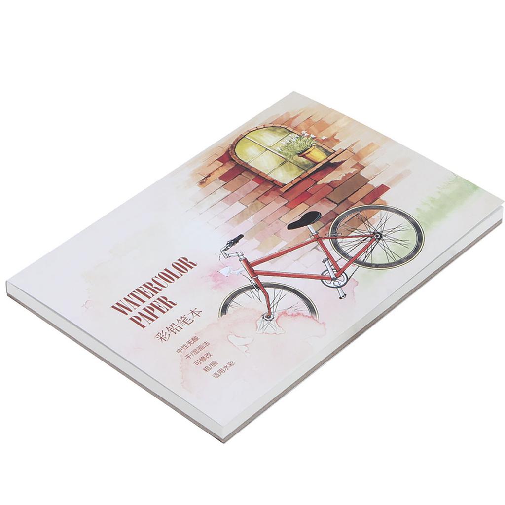 Aquarellpapierblock, Skizzenbuch, wasserlösliches Buntstiftpapier, Malwerkzeuge (Groß)