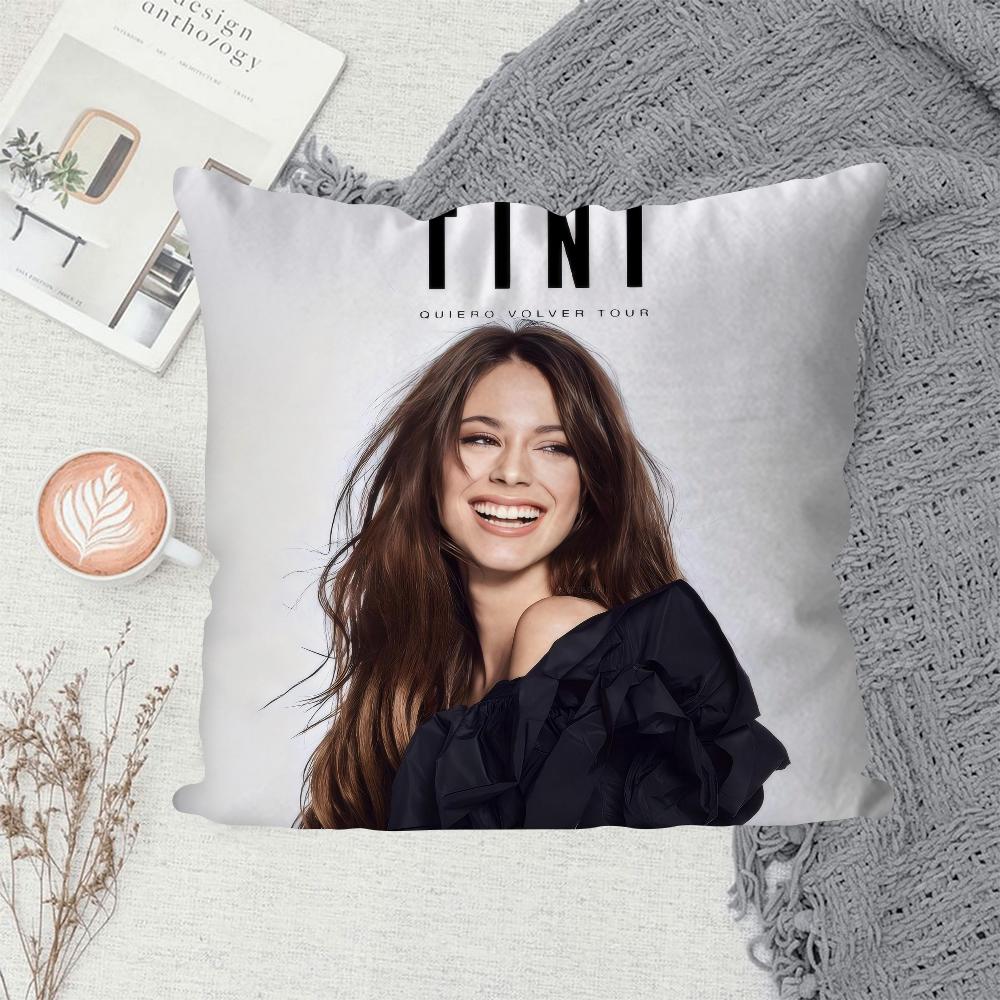 1PC Singer Martina Stoessel TINI Pillow Case Sofa Decorative Home Double-sided Printing Short Plush Cute Cushion Cover