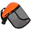 Safety Helmet Hat with Full Face Mesh Visor for Logging Brushcutter Forestry Protection Mesh Mower Helmet