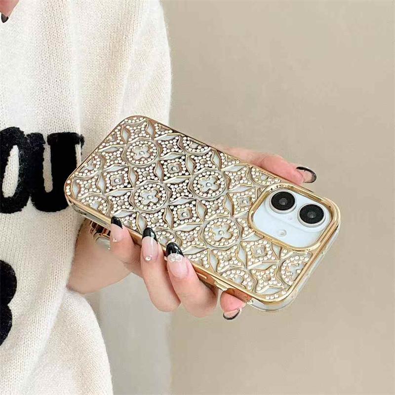 

Роскошный Блестящий Страз Самоцвет алмазное покрытие Мягкий чехол для телефона для iphone 16 15 14 13 Pro Max 11 Pro 12 Pro Max Блестящая крышка для защиты камеры Coque iPhone 12 Pro золотой