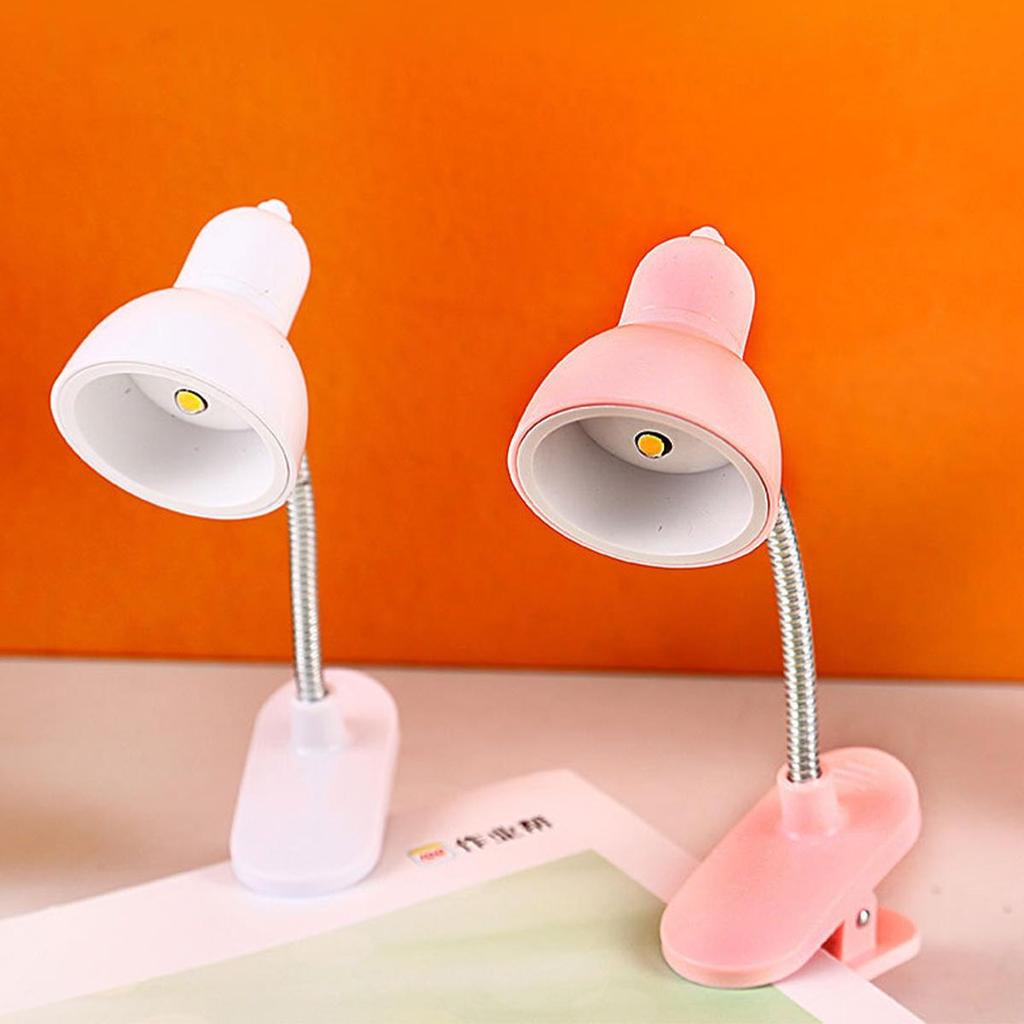 Mini Led Book Light Lamp With Battery Power Adjustable Angle Clip-On Night Lights Soft Warm White Mini Led Night Clip Book Lamp