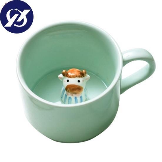 3D Effect Water Mug Exquisite Ceramic Creative Animal Decor Milk Cup