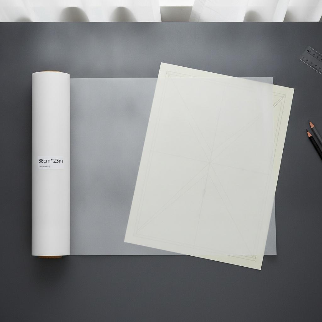 Translucent Tracing Paper Roll for Drawing, Copying, Engineering, and Packaging Thickened Sulphuric