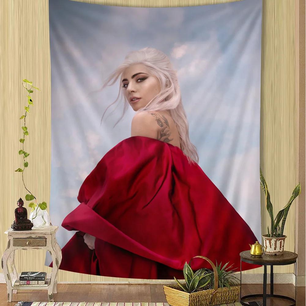 Lady Gaga Sängerin Hängendes Böhmisches Wandteppich Günstig Hippie Wandbehang Böhmische Wandteppiche Mandala Wandbehang Heimdekoration