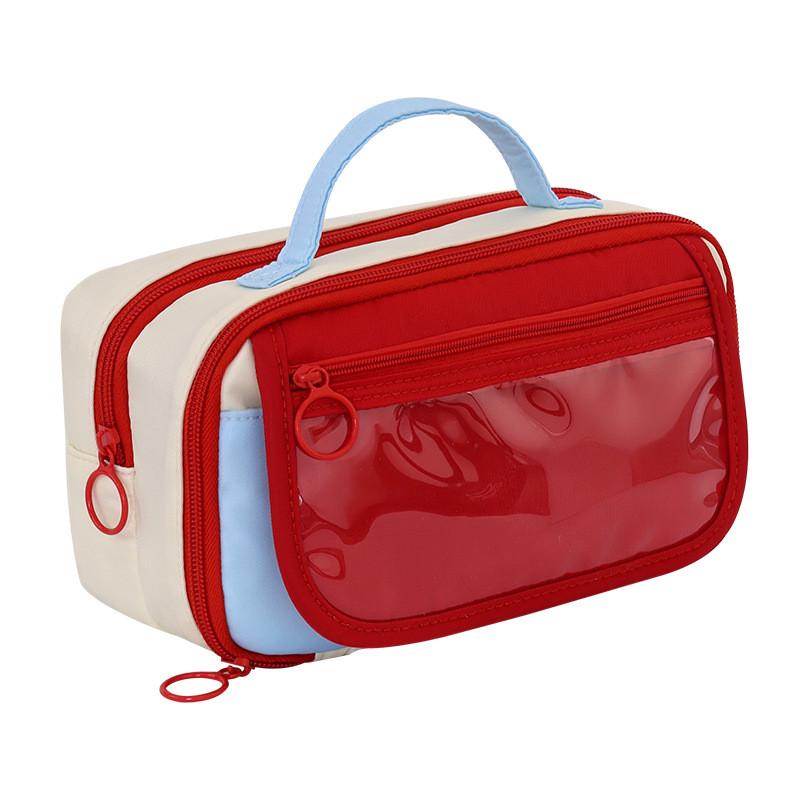 Vintage Style Oxford Pen Organizer For Students With Durable Material And Spacious Compartments