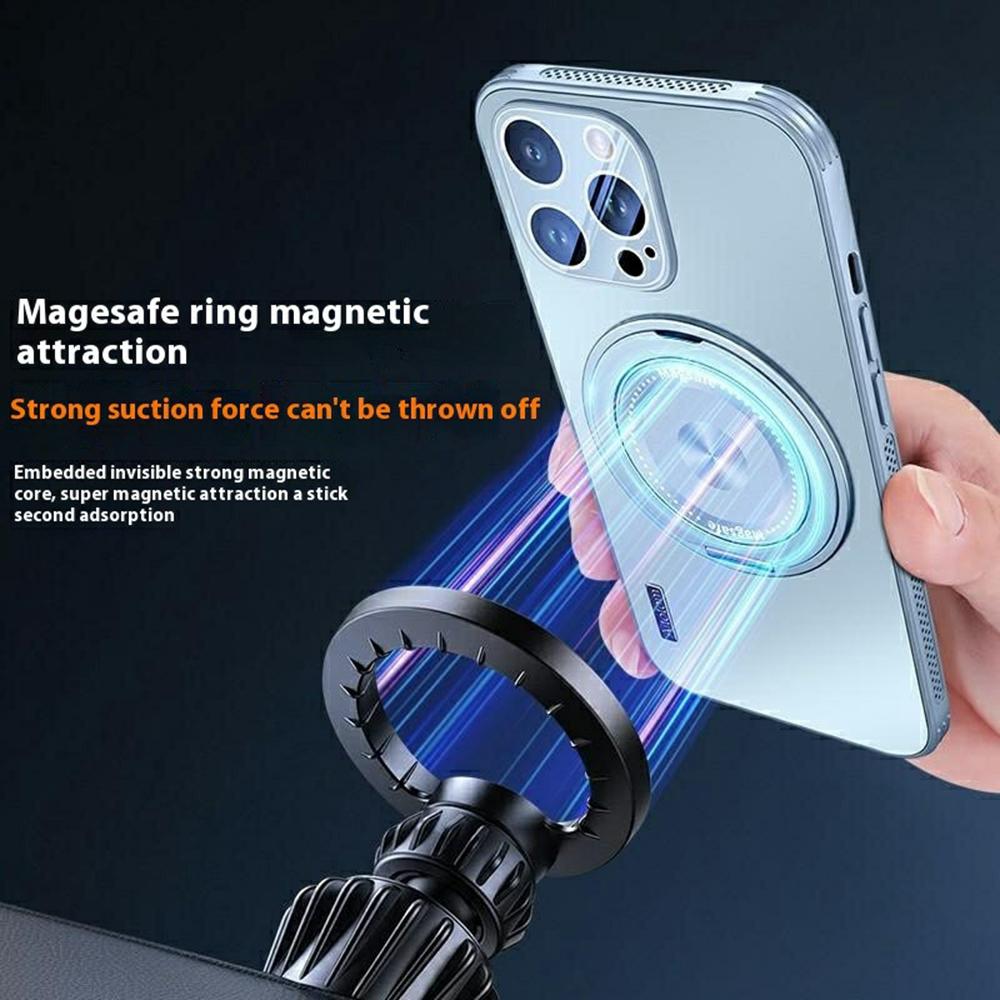 For iPhone 15 Pro Max Case Compatible with MagSafe Kickstand TPU+PC Heat Dissipation Phone Cover