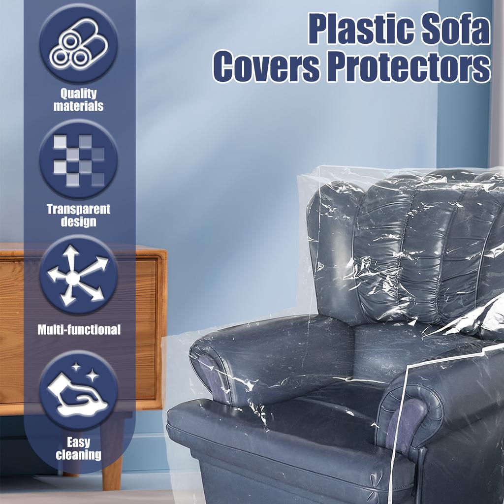 Couch Cover Pets Plastic Armchair Recliner Cover Clear Cat Scratching Protector Waterproof Dustproof Sofa Cover Sofa Protector