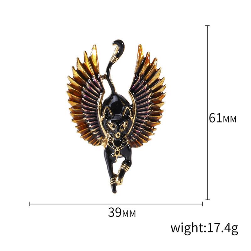1PC Flying Angel Cat Wing Brooch Enamel Animal Brooch Women Girl
