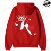 Couple Hoodies Valentines Day Matching Outfits King and Queen Printed Couple Hoodies Boyfriend Girlfriend Fleece Sweatshirts Top