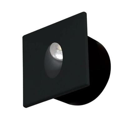 Black Square LED Wall Spotlight 3W 4000K