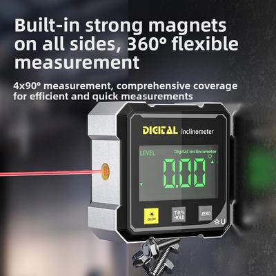 Digital display Vinkelmätare Inclinometer Lutningsvinkelbox Elektronisk Vattenpass Laser