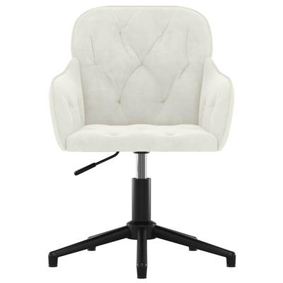 Office Chair Swivel Cream Velvet