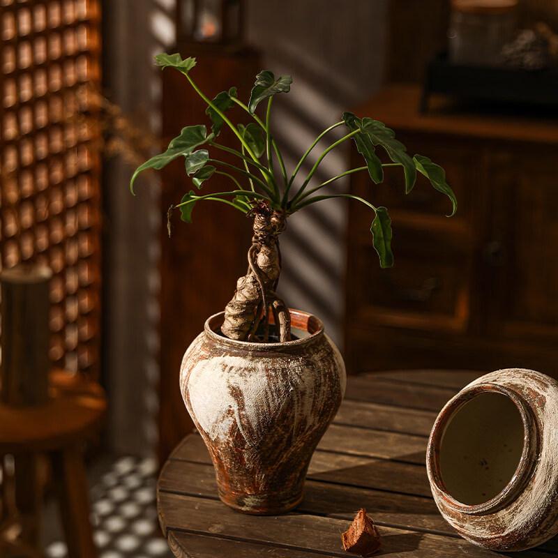 Jingdezhen Wabi-Sabi Retro Ceramic Flower Pot