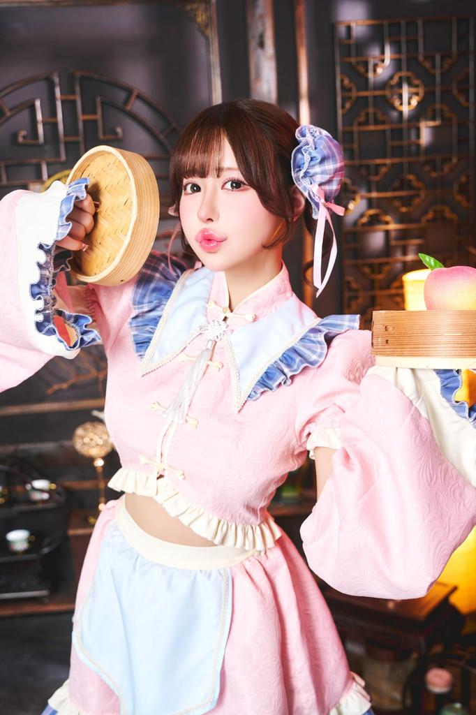 Lumipapier Cosplay Halloween Xiaomei China Pink [Clear Stone] Women's