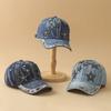 Fashion Pearl Denim Baseball Cap Spring and Summer Versatile Colored Diamond Girls Cap Sun Protection Visor Hat Manufacturer