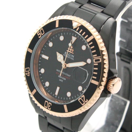 Elgin Automatic Diver's Watch FK1405B-B Men's Black