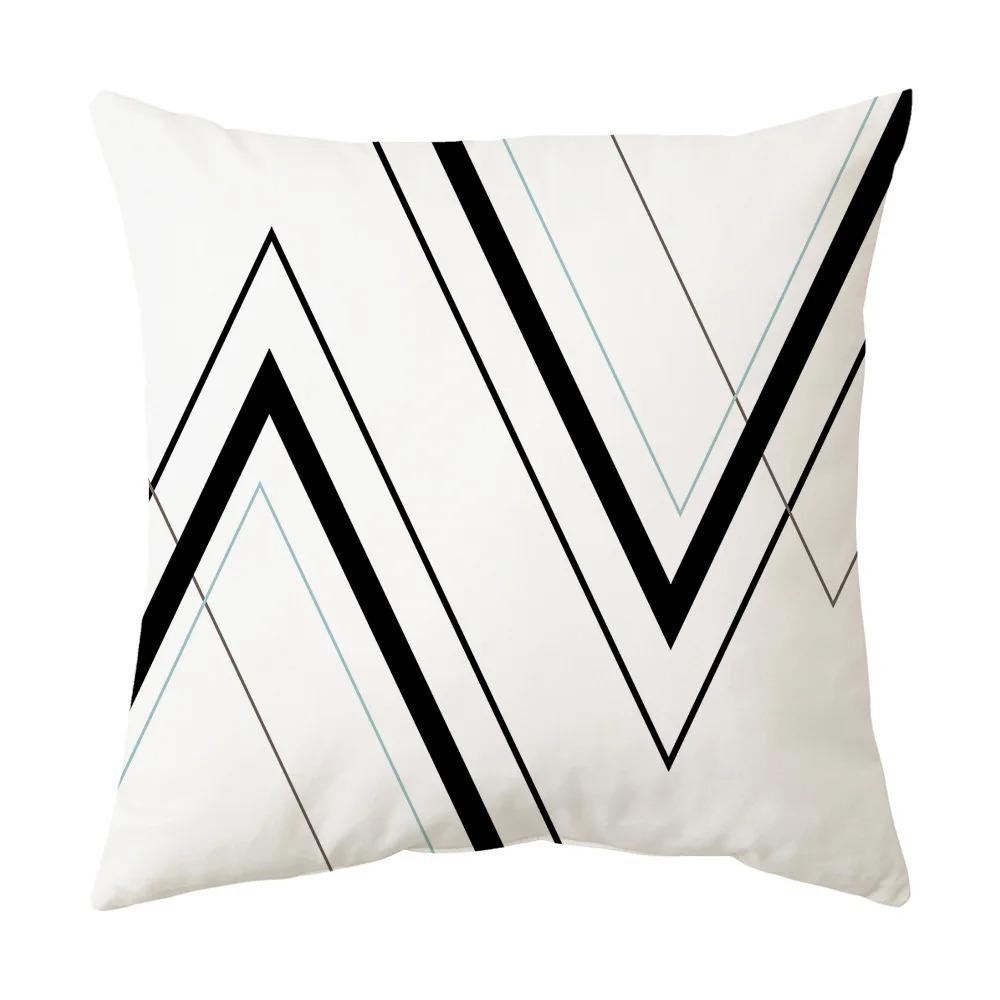 

Офис Гостиная Дом Наволочка Синий Геометрический Простой Узор Наволочка Автомобиль Украшения 40x40cm