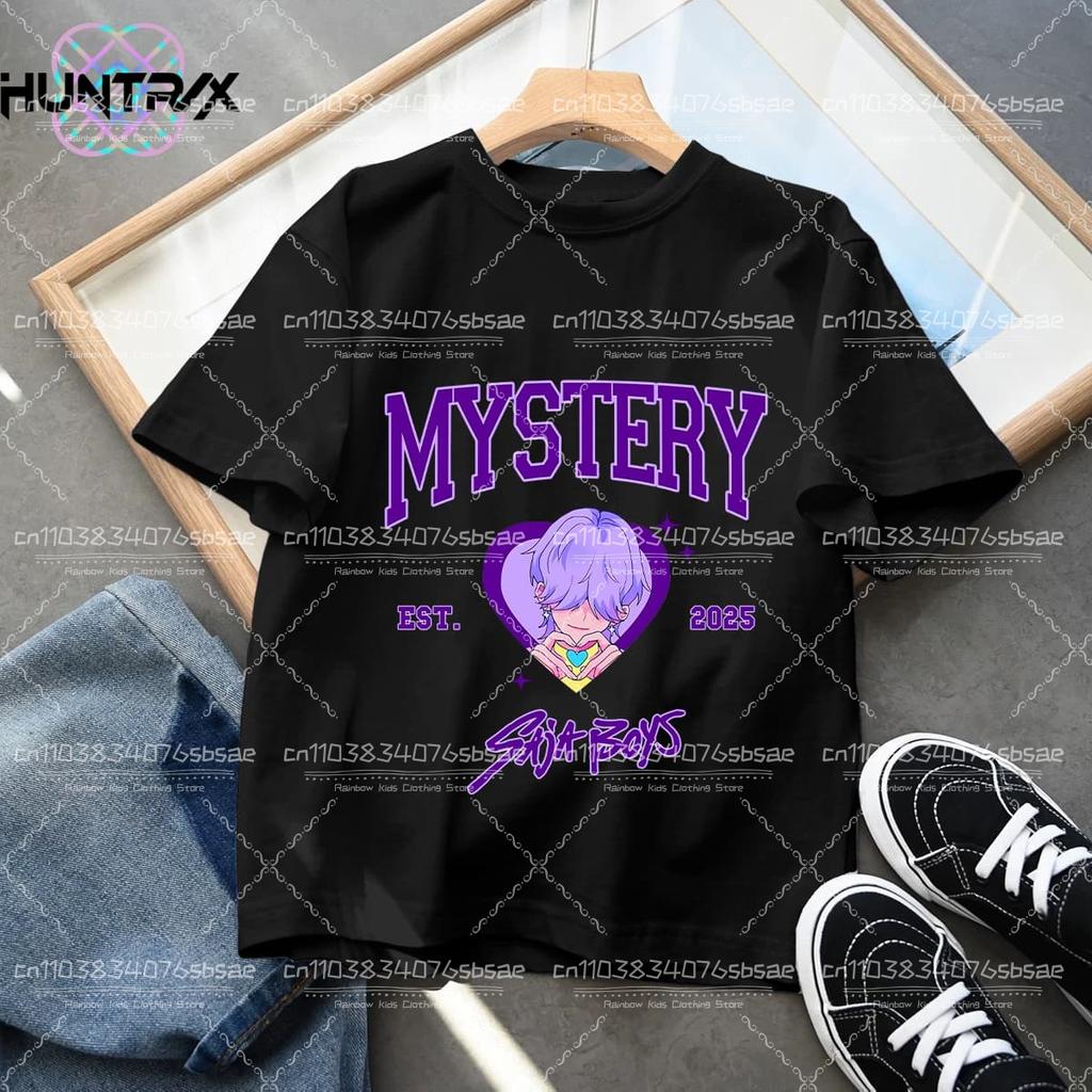 Tricouri Kpop Desene Animate Drăguțe Demon Hunters Huntrix Vară Băieți Fete Mânecă Scurtă Topuri cu Gât Rotund Anime Kpop Demon Hunters Tricou