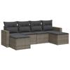 VidaXL Salon de jardin 6 pcs avec coussins gris résine tressée 3251657