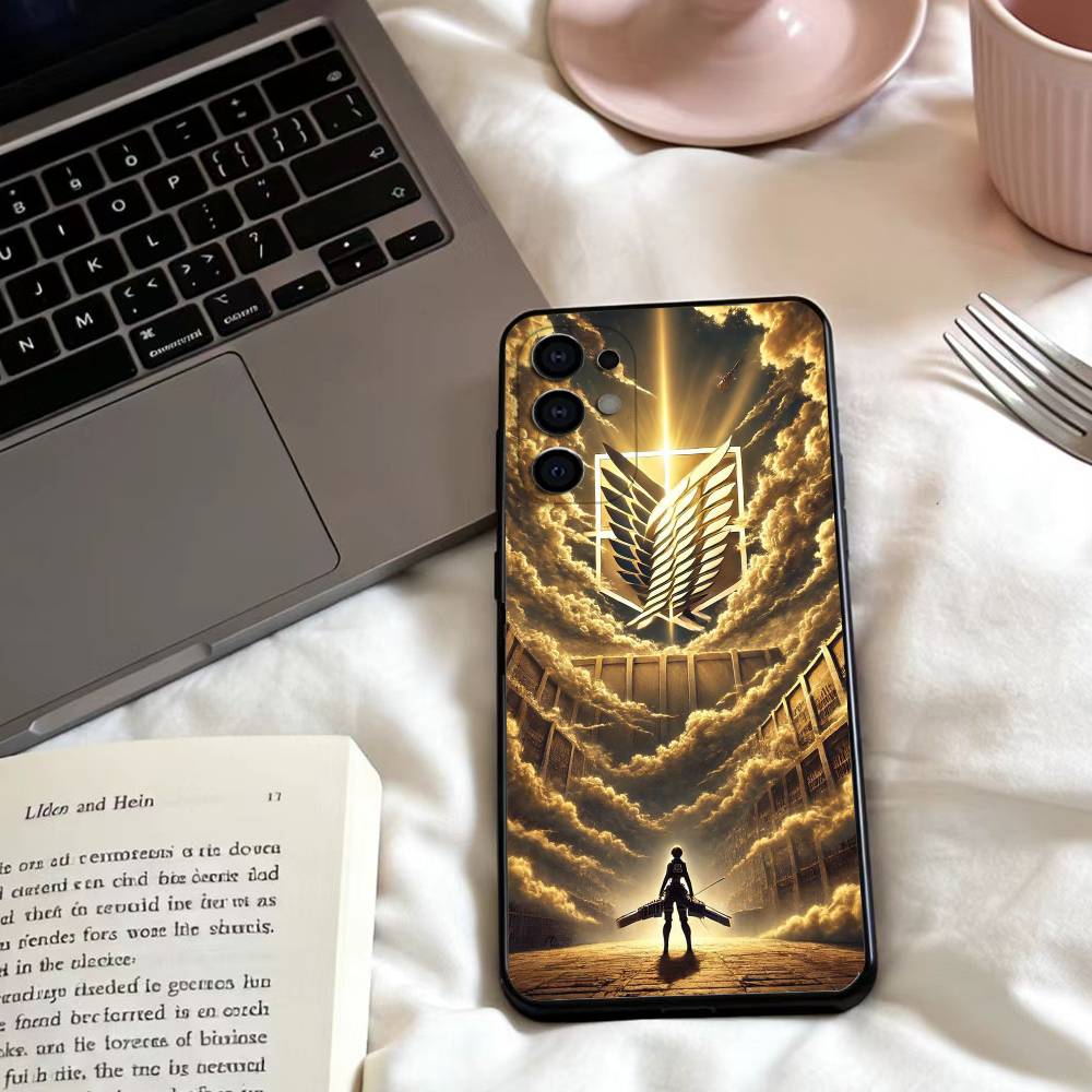 HOT A-Attack on TitanS  Phone Case For Samsung S25,24,23,22,30,21,10,9,Ultra,Plus,Lite,FE,4,5 G Soft Black Case