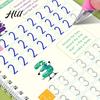 Arbeitsheft-Set zum Aufbau grundlegender Fähigkeiten bei Kindern Rillenschrift-Schreibheft Kinder Mathe Zeichen-Übungsbuch Handschrift Kinder- Und Malset Zahl