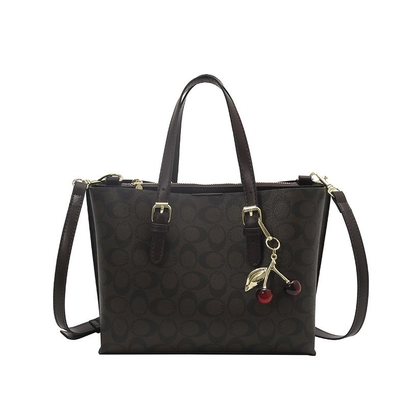 2025 Women's Retro Print High-End Crossbody Tote and Shoulder Bucket Bag