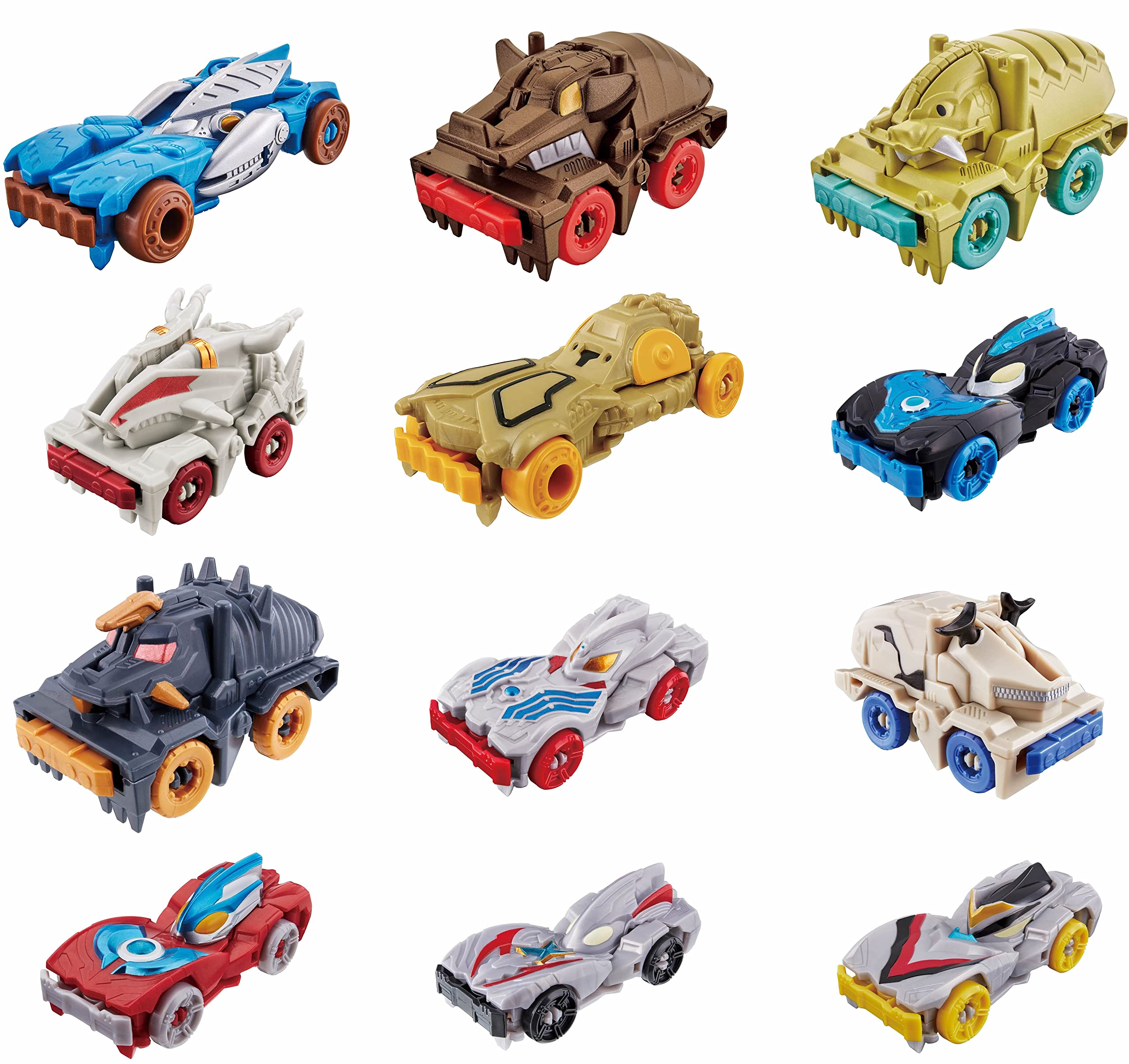 Bandai Трансформирующийся Ультра Бигль из серии Attack, набор из 12 предметов (Включает Балтан Бигль, Гомора Бигль, Красный Король Транспорт, Галактрон Транспорт, Кинг Джо Транспорт,