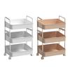 Mobile Multi-layer Snack and Storage Shelving Trolley for Living Room