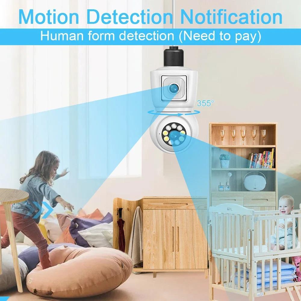 iCSee E27 Wireless Smart Surveillance Binocular Camera with Mobile Remote Monitoring