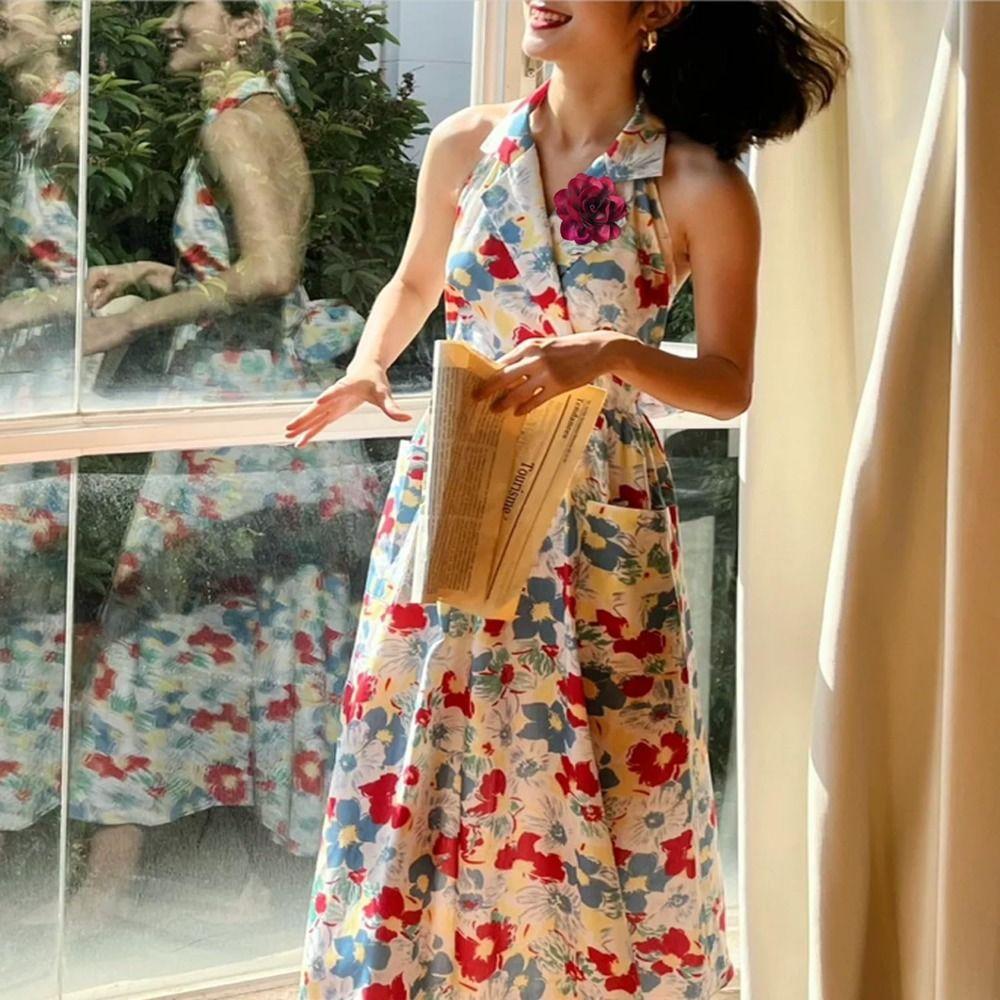 Fabric Handmade Accessories Large Flower Brooch Suit Sweater Coat Pin Brooch Cloth Art Lapel Pins