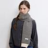 Basic Stripe Knit Muffler (M040_black)