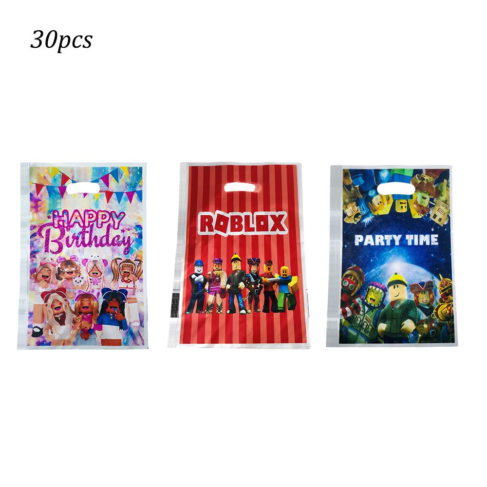 Birthday Party Decoration Pull Flag Banner Balloon Cake Topper Set Supplies Girls Kids Boys Favor ROBLOX baby shower game Round Sensory Compression