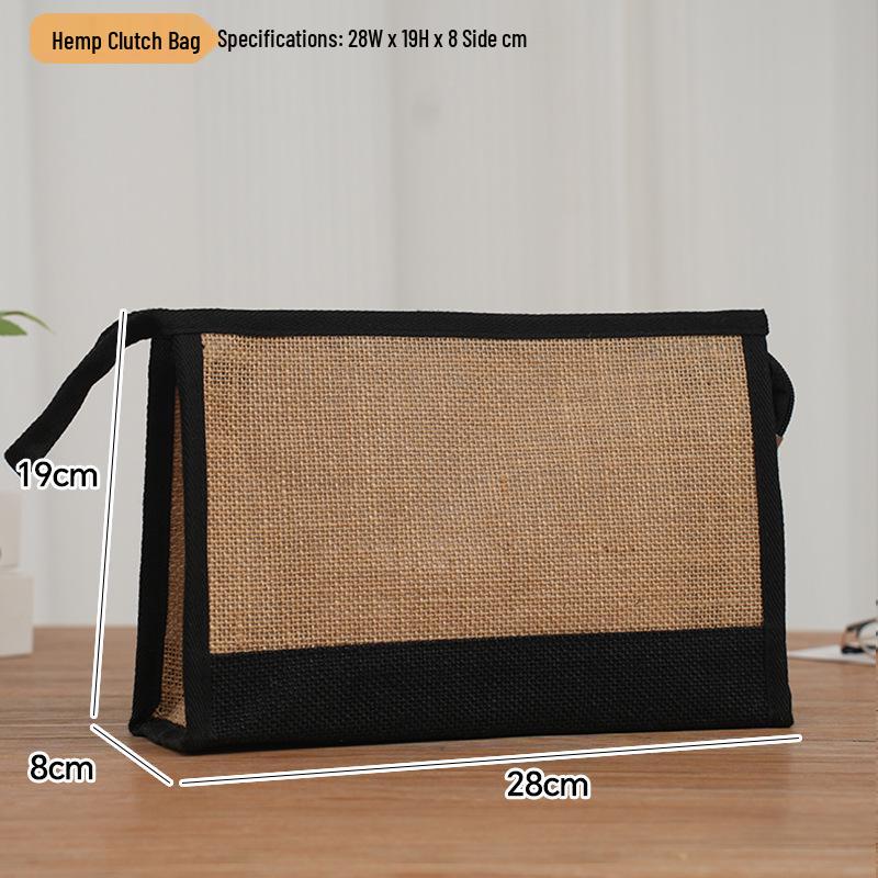 Waterproof Eco-Friendly Burlap Tote Bag - Large Capacity, Plain Canvas Linen Jute Design.