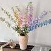 Larkspur Artificial Flowers Realistic Delphinium with Bendable Stems Rustic Floor Vase Decor for Home Wedding Decor Reusable Floral Arrangements