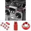 Metal Switch Nut Wrench Radio Control Controller Upgrade Part Set for Futaba JR (Red)