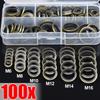 200/100pcs Car Oil Pan Drain Gasket Drainage Bolt Pad Rubber Oil Drain Plug Gasket Replaceable Seal Set M6 M8 M10 M12 M14 M16